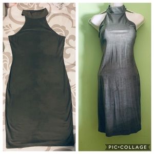 Mock neck sleeveless fitted dress size M